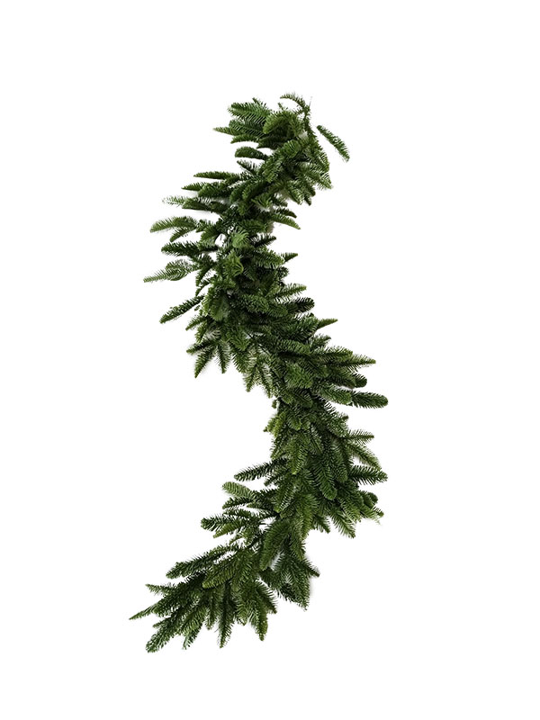 Gespreide gestreepte kunstmatige dennennaalden kerstslinger