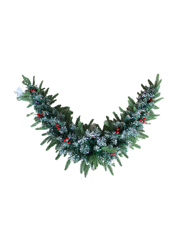 PE PVC meerlaagse kerstslinger met rode bessen