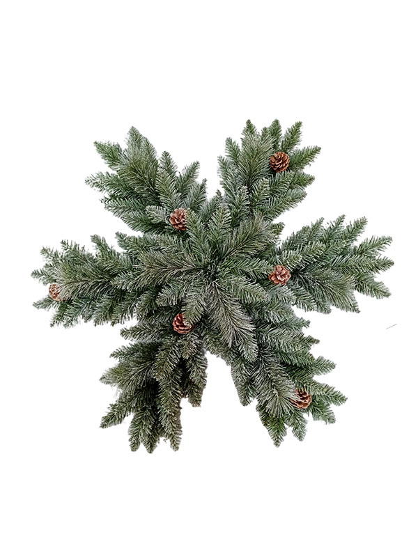 Andere speciale kerstversieringen in sneeuwvlokvorm met dennenappels