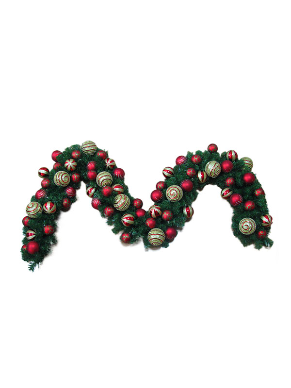 Kerstslinger Met Gemengde Feestelijke Decoratieballen