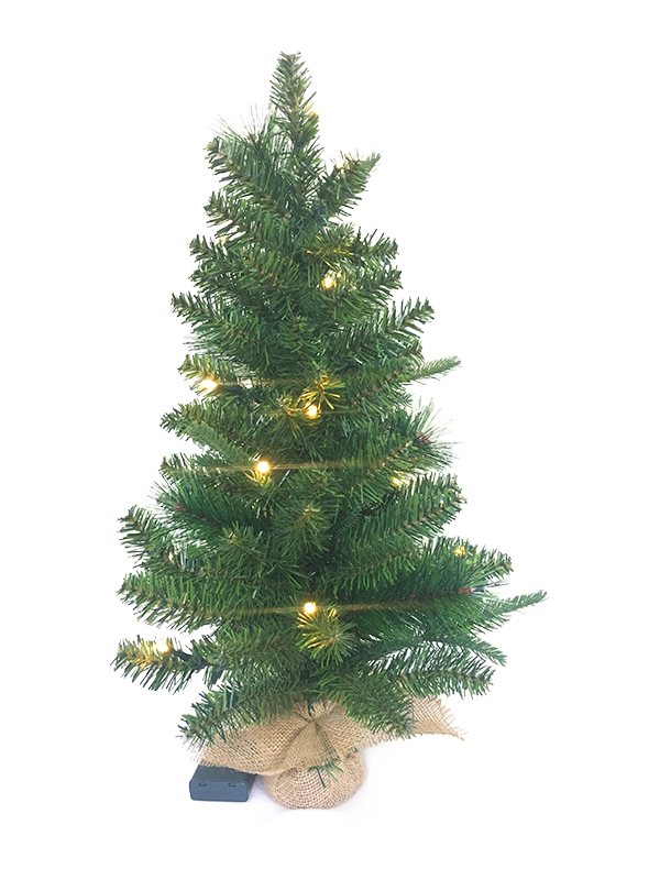 PVC PE Pine Needle Series Tafel Kerstboom-60CM Linnen Tas Voet