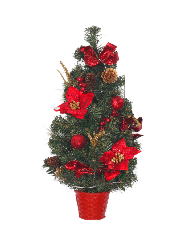 Rode feestelijke sfeer tafel kerstboom
