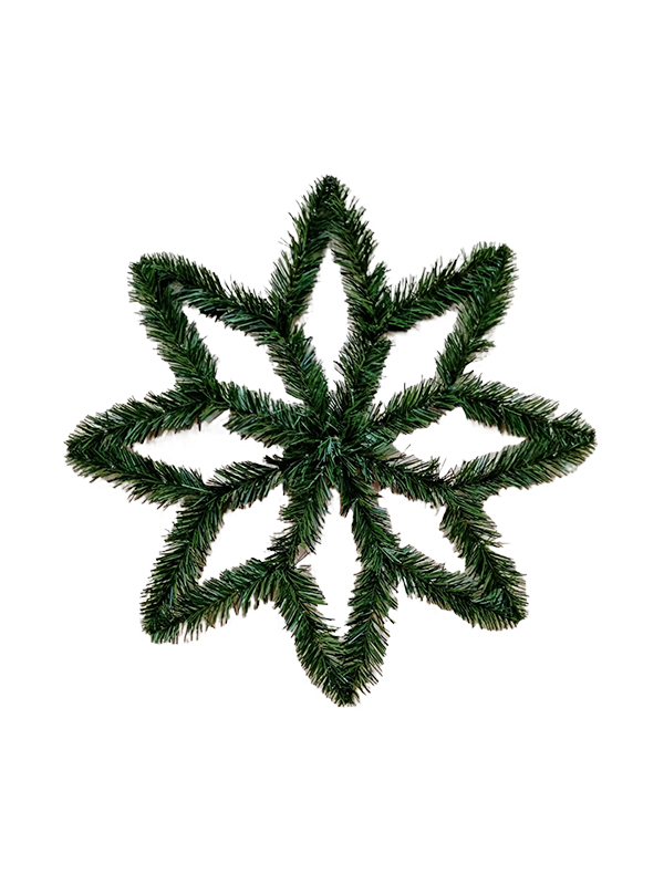Sneeuwvlok dennennaalden kerstkrans decoraties